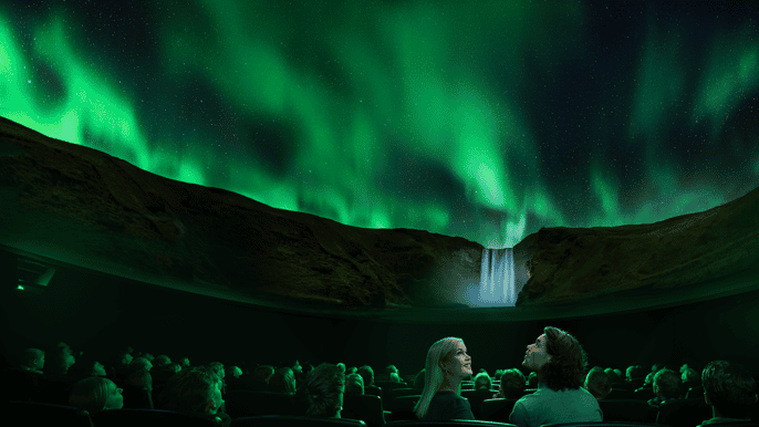 perlan Áróra northern lights planetarium show