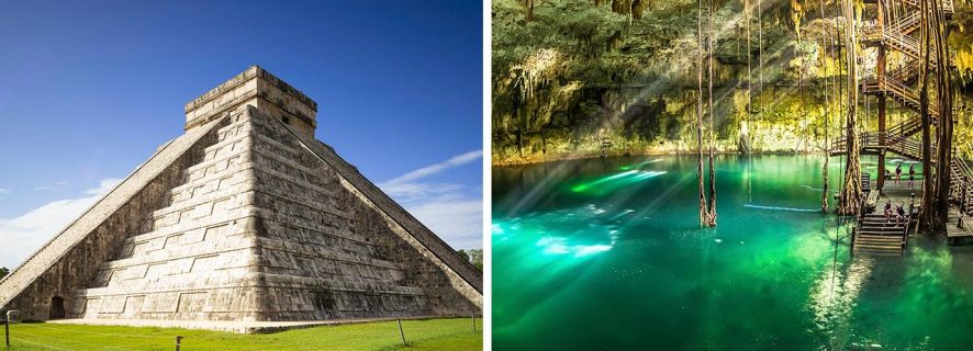 From Cancún: Chichén Itzá & Cenote Maya Full-Day Tour