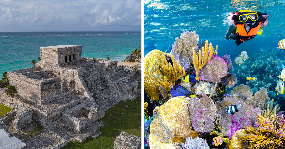 Tulum Guided Ruins Tour & Snorkeling in Puerto Morelos Park GetYourGuide