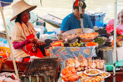 Desde Bangkok: Amphawa Floating Markets y Firefly Boat TourTour en grupo pequeño con punto de encuentro