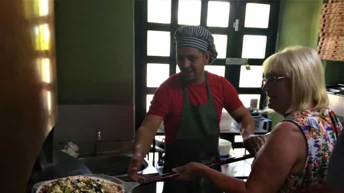 Área de como experiencia de entrenamiento de pizza