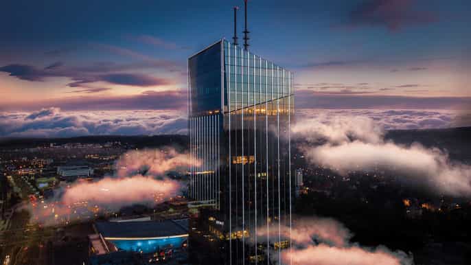 gdansk olivia star observation deck sunset dinner drinks