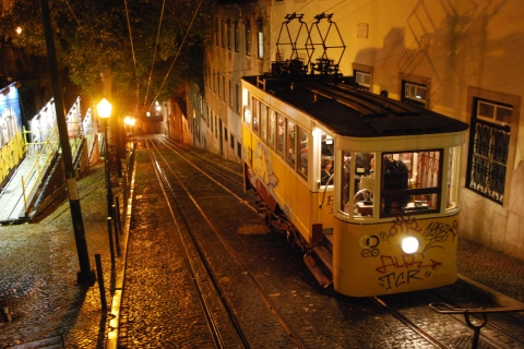 Lisboa: tour nocturno por la ciudad con cena y espectáculo de fado en vivoTour privado