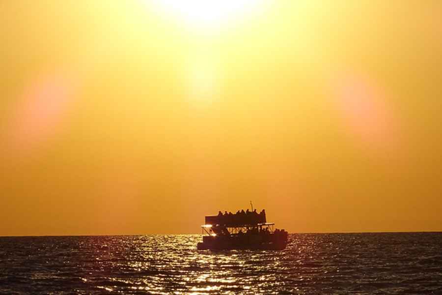 Panama City: Delfin-Kreuzfahrt bei Sonnenuntergang in der St. Andrews Bay. Foto: GetYourGuide
