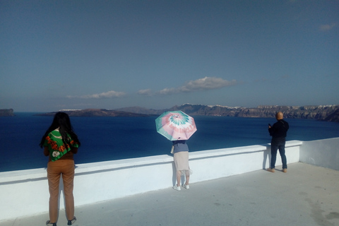 Santorini: tour panoramico di mezza giornata con servizio di prelievo in hotelTour di gruppo