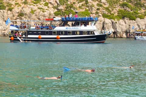 rhodes town scenic cruise to lindos with swim stops