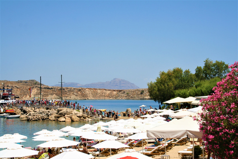 Rhodos-Stadt: Malerische Bootsfahrt nach Lindos mit BadestoppsTour ohne Hotelabholung