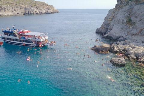 Lindo: crociera panoramica con soste per fare il bagno da RodiTour senza prelievo dall&#039;hotel