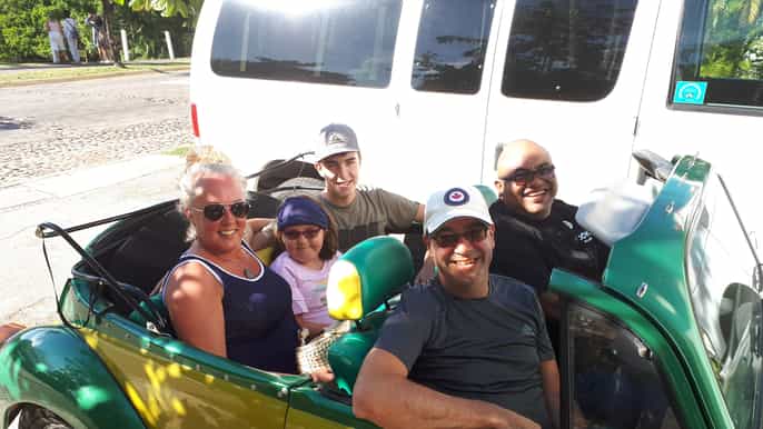 puerto vallarta city taco tour in vw beetle convertible