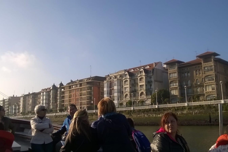 Bilbao: Wycieczka łodzią i chodzeniem z PintxosBilbao: Angielska łódka i zwiedzanie z przewodnikiem z Pintxos
