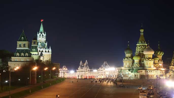 moscow nighttime walking tour