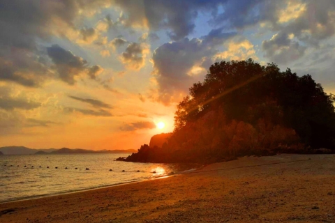 Krabi : visite des îles Hong au coucher du soleil & barbecueExcursion privée en bateau rapide