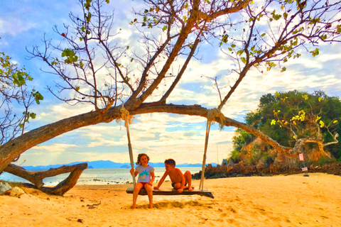 Krabi : visite des îles Hong au coucher du soleil & barbecueExcursion privée en bateau rapide