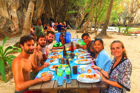 Krabi : visite des îles Hong au coucher du soleil & barbecueExcursion privée en bateau rapide