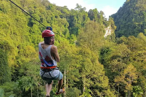 Krabi: Ziplining with Abseiling and Rock Climbing Options