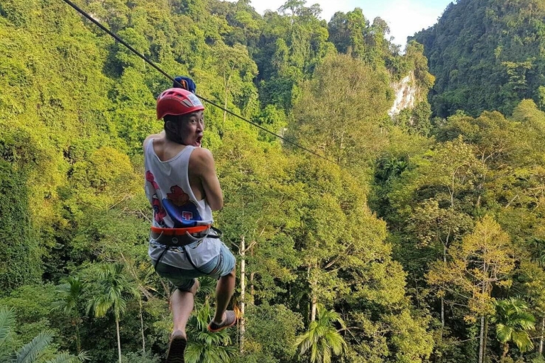 Krabi: aventura de medio día en tirolinaRecogida en el hotel en Klong Muang y Tubkaek Beach