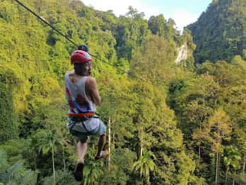 Krabi: Ziplining mit Abseilen und Klettern