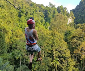Krabi: Ziplining med muligheter for rappellering og fjellklatring