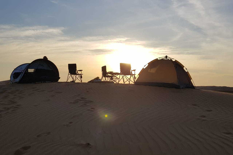 De Mascate: Safari privé dans le désert avec nuit en camping