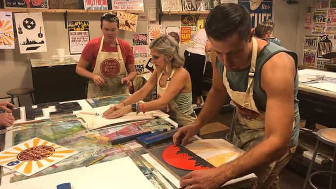 nashville hatch show print exclusive printmaking party