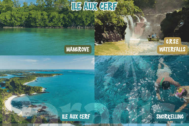 Mauricio: excursión en lancha rápida a la Isla del Ciervo con almuerzo y bebidasMauricio: excursión en lancha rápida a la isla aux Cerfs con almuerzo y bebidas