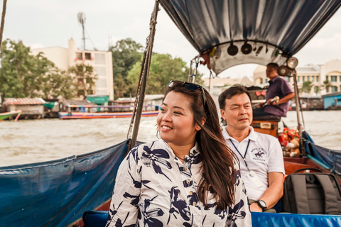 Bangkok : Location privée personnalisée de bateaux à longue queue avec un guideLocation privée personnalisée de 2 heures de bateau à longue queue avec un guide