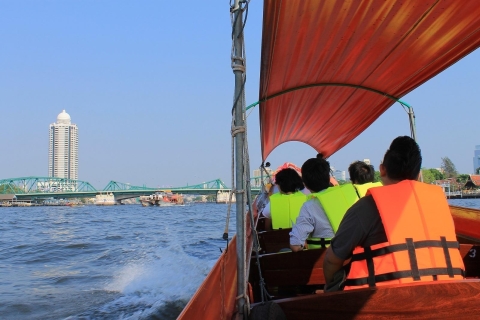 Bangkok : Location privée personnalisée de bateaux à longue queue avec un guideLocation d'un bateau à longue queue privé et personnalisé d'une heure avec un guide