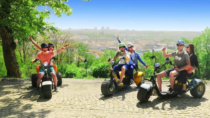 prague electric trike private tour with a guide