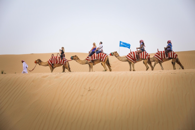Dubai: Quad-Abenteuersafari, Kamelritt und SandboardingGruppentour mit Doppel-Quad