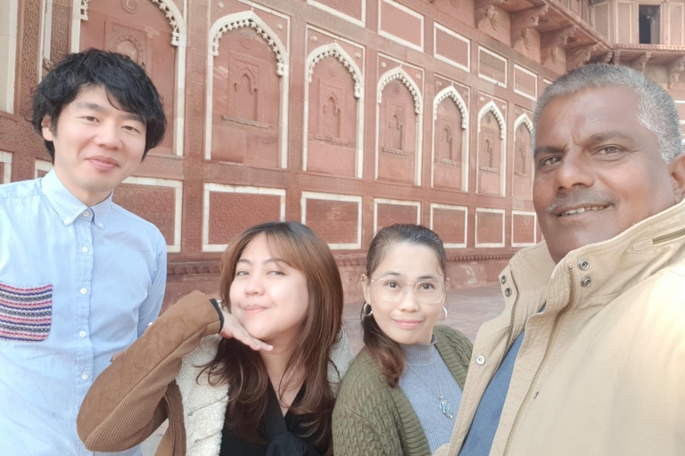 Ab Delhi: Taj Mahal, Rotes Fort & Itimad-ud-Daula TagestourTour mit Auto Guide Eintrittsgebühren