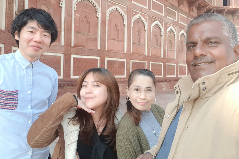 From Delhi: Day Trip to Taj Mahal, Agra Fort and Baby TajTour with Car, Guide, Entry Tickets, and Lunch