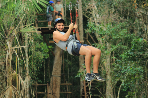 Playa del Carmen: Aventura en quad, tirolina y piscina natural