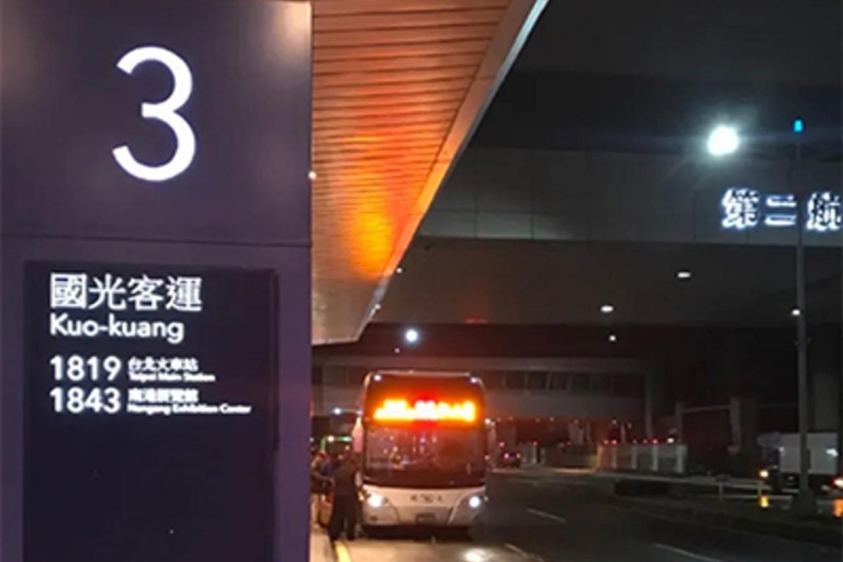 Aéroport de TPE - ville de Taipei : Transfert aller-retour en bus partagéDépart de l'aéroport de Taoyuan (TPE) T1/ T2