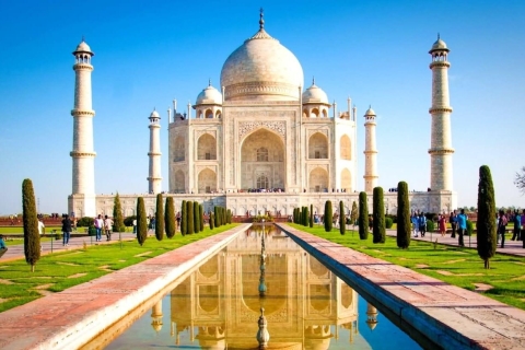 De Delhi: billet pour le Taj Mahal et le fort d'Agra et transfert en optionBillet combiné coupe-file uniquement (citoyens étrangers)