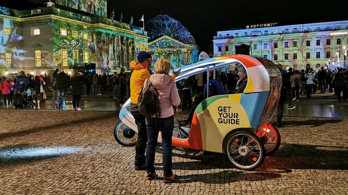 berlin festival of lights lightseeing bike taxi tour