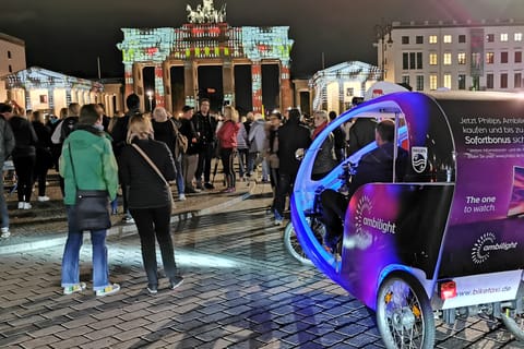 Berlin: Festival of Lights Lit-Up Bike-Taxi LightSeeing Tour