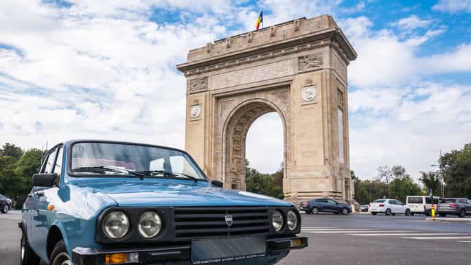 bucharest private communist driving tour in a vintage car