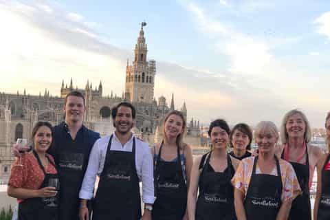 Seville: Learn to Cook Paella with Cathedral Views