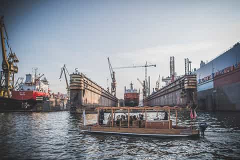 Gdansk: Cruise on Historical Polish Boat through Shipyard