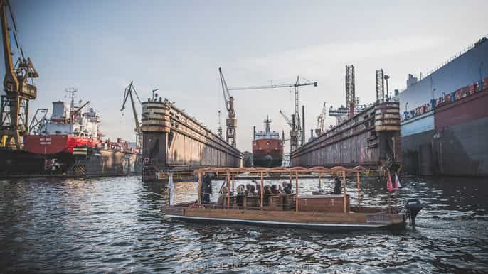 gdansk cruise on historical polish boat through shipyard