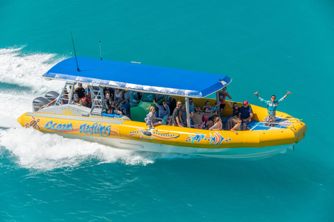 Whitsundays: Ocean Rafting Fly Raft Tour med snorklingNaturskön flygning och rundtur till norra Whitehaven Beach