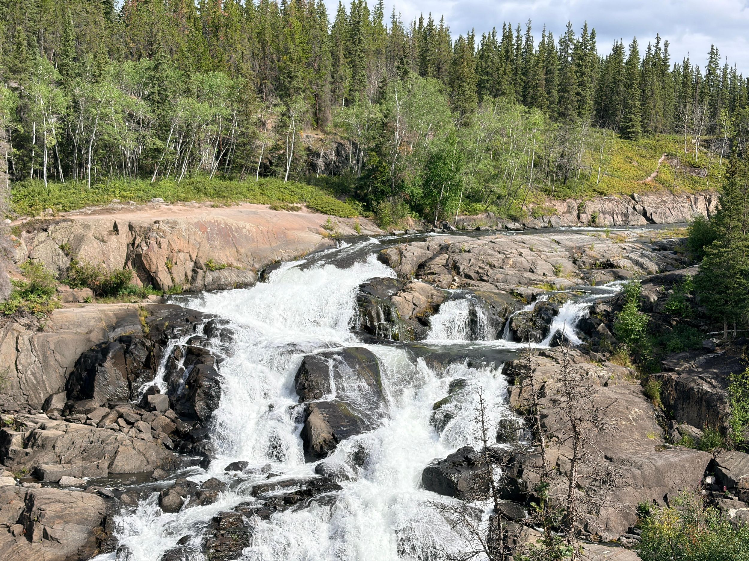 Yellowknife: Wanderung zu den Cameron Falls mit Hotelabholung per Bus