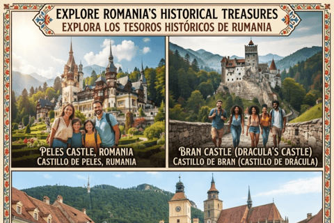 Bucharest Excursion: Bran and Peles Castles and the City of Brasov Full-Day Sightseeing Tour from Bucharest: Bran, Peles, and Brașov Castles