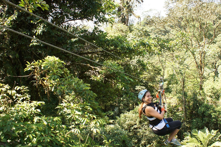 Zipline-tur i nationalparken Braulio Carrillo från San José