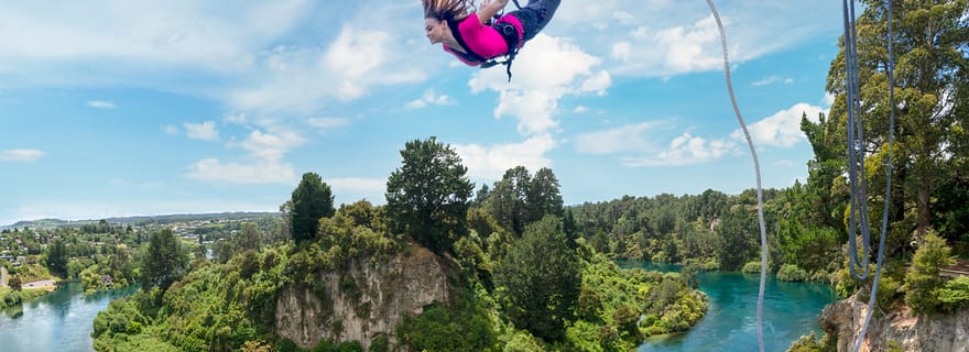 Taupō : AJ Hackett Taupō Bungy - Le plus haut saut avec toucher de l'eau de Nouvelle-Zélande !