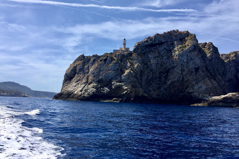 Andratx: passeio de barco pela costa sul de Maiorca com mergulho com snorkelPasseio de barco costeiro de 8 horas no sul de Maiorca com mergulho com snorkel