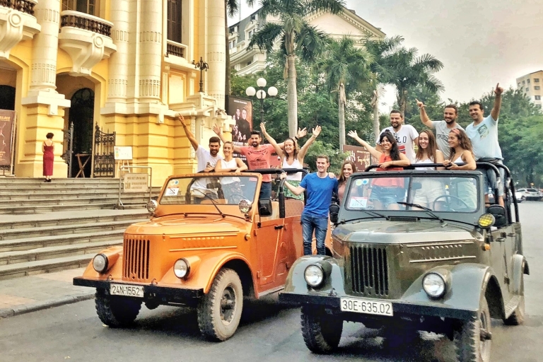 Hanoi Jeep Tours: ŻYWNOŚĆ I KULTURA w Wietnamie Jeep Army PeopleWspólna wycieczka z miejscem spotkania