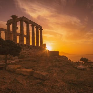 Athen: Private Cape Sounio und Vouliagmeni Lake Sunset Tour