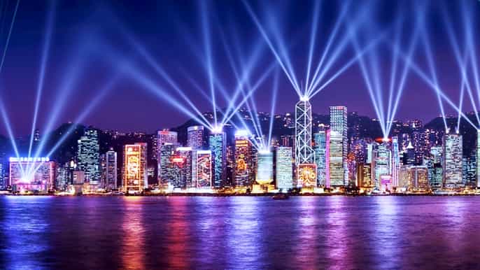 hong kong croisière en soirée "une symphonie de lumières"