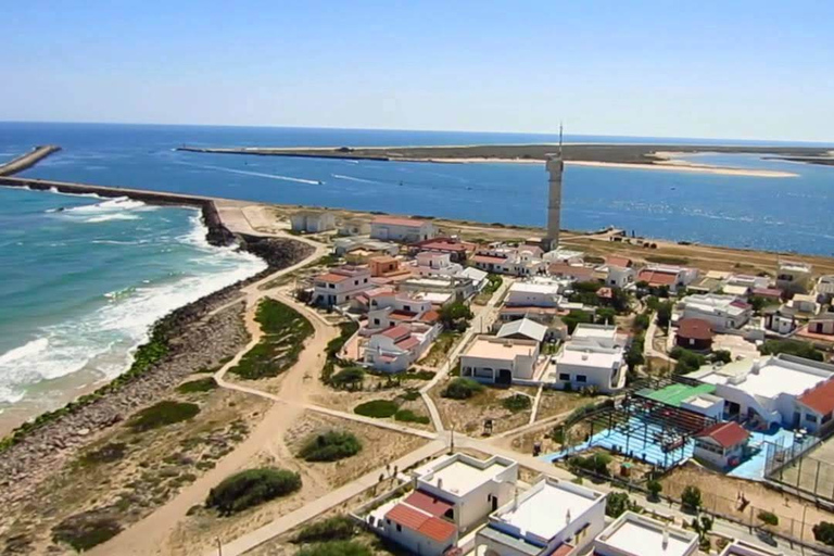 From Faro: 4 Stops, 3 Islands in Ria Formosa Catamaran Tour